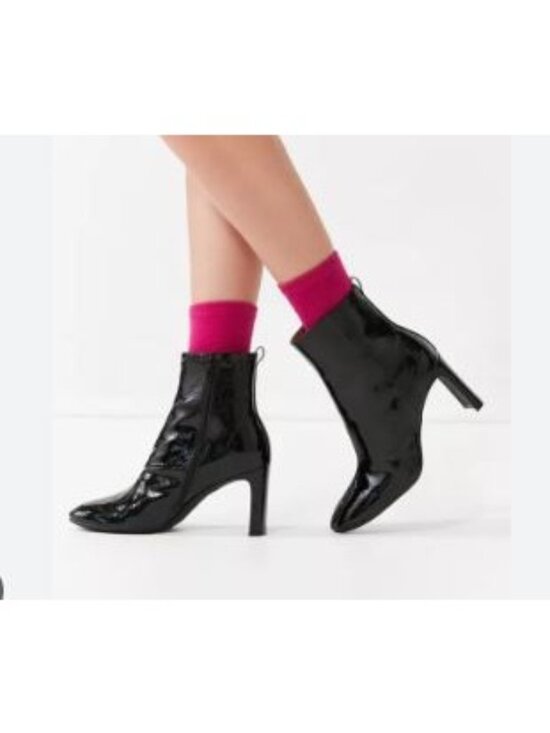 Jeffrey Campbell Shoes - Jeffrey Campbell Chapel Patent Leather Ankle Boots Black Pointed Toe Heel Size 7